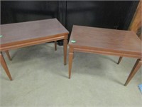 PAIR WOODEN SIDE TABLES