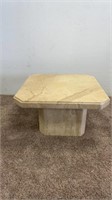 Solid Marble Base and Top Side Table