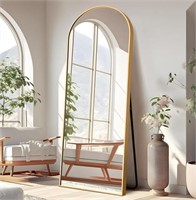 NeuType Full Length Mirror  Gold  65x22  Arched