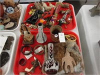Two tray lots of Native American and other items
