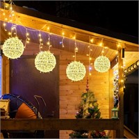 Outdoor Ball Hanging Tree Garden Lights - 4PK