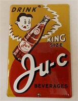 1958 DRINK  JU-C BEVERAGES PORC. DOOR PUSH