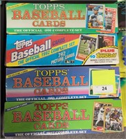 4 SEALED TOPPS MLB SETS, '87, '89, '90, '92