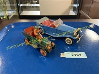 2 vintage toy cars