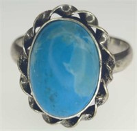 925 stamped turquoise style ring size 7 denied to