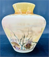 Beautiful Fenton Hp Seascape Vase 292/750 By D