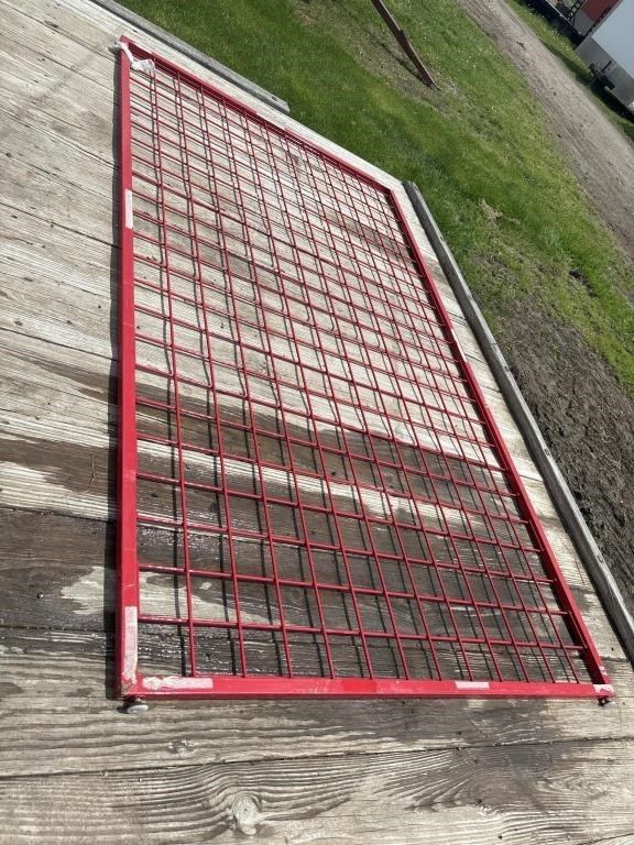 Red metal racking panel
