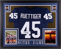 Framed Hand-Signed Rudy Ruettiger Jersey