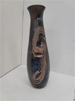 Signed 20.25'' Handmade Pottery Vase