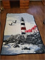 Lighthouse Throw Blanket 80" X 56"