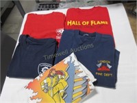 Collection of firefighter t-shirts x 5
