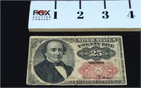Series of 1874 - 25 Cents Frantional Currency Note