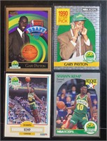 (2) Gary Payton (2) Shawn Kemp Rookie Cards Mint