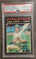 Signed Reggie Jackson Card: PSA GEM MT10