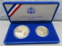 1986-S US Mint Liberty Two-Coin Set Including