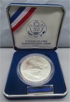 1987-P US Mint Constitution UNC Silver Dollar. No