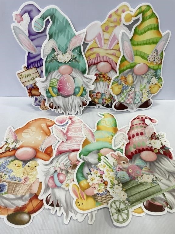 8 pcs Easter yard gnomes decor