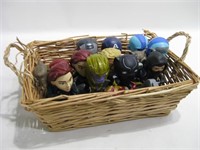 12"x 9" Basket Full Of 4" Marvel Figurines