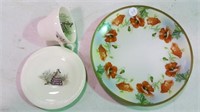 Victorian cup & saucer, Prussia Poppy Plate