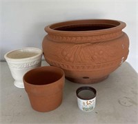 Lot Of Four Pots For Planting