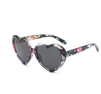 DeBuff Heart Shaped Sunglasses for Women Lovely Re