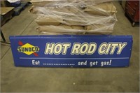 Sunoco Hot Rod City Plastic Panel Sign