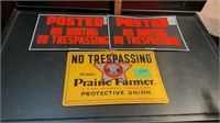 NO TRESPASSING SIGNS