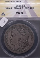 1903 S ANAX VG8 MORGAN DOLLAR