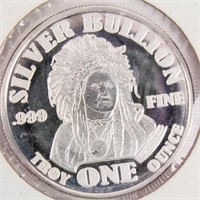 Coin Silver Bullion 1 Troy Ounce .999 Fine Round