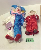 Porcelain clown dolls