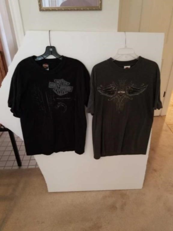 2 Harley Davidson Tshirt size large