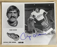 Rogie Vachon Red Wings 8x10in autographed