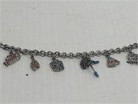 Charm bracelet with Indian designs