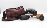 Minolta SRT 303b 35mm Camera w/ Xtra Lenses