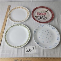 3 Corelle Plates