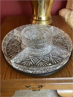 13" Swivel serving tray and 10" cheese plate