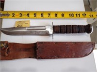 KA-Bar USMC Knife Leather Wrapped Handle