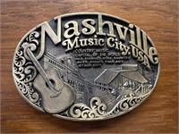 Nashville music city belt buckle