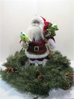 Santa 16" High / Wreath 20" Diam