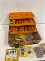 Old Pal tackle box with tackle.