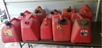 Lot of 10 Gas Cans