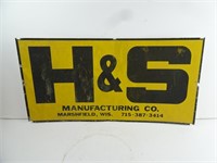 H&S Manufacturing Marshfield Wisconsin Metal Tin