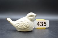 Vintage cast iron white 3" bird