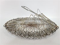 Mesh wire fry basket