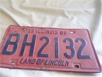 1969 IL. License Plate