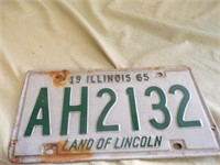 1965 IL. License Plate