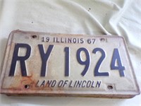 1967 IL. License Plate