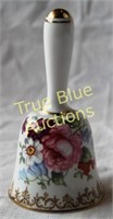 White and Gold Floral Bell Stamped Fine Bone China