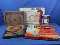 4 Vintage Board Games, NY Times Crossword