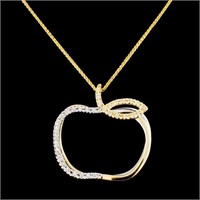 14K Gold 0.18ctw Diamond Pendant